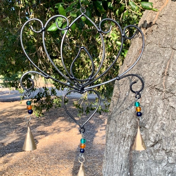 Lotus Heart Glass Beads Wind Chime Mobile - Picture 8 of 9